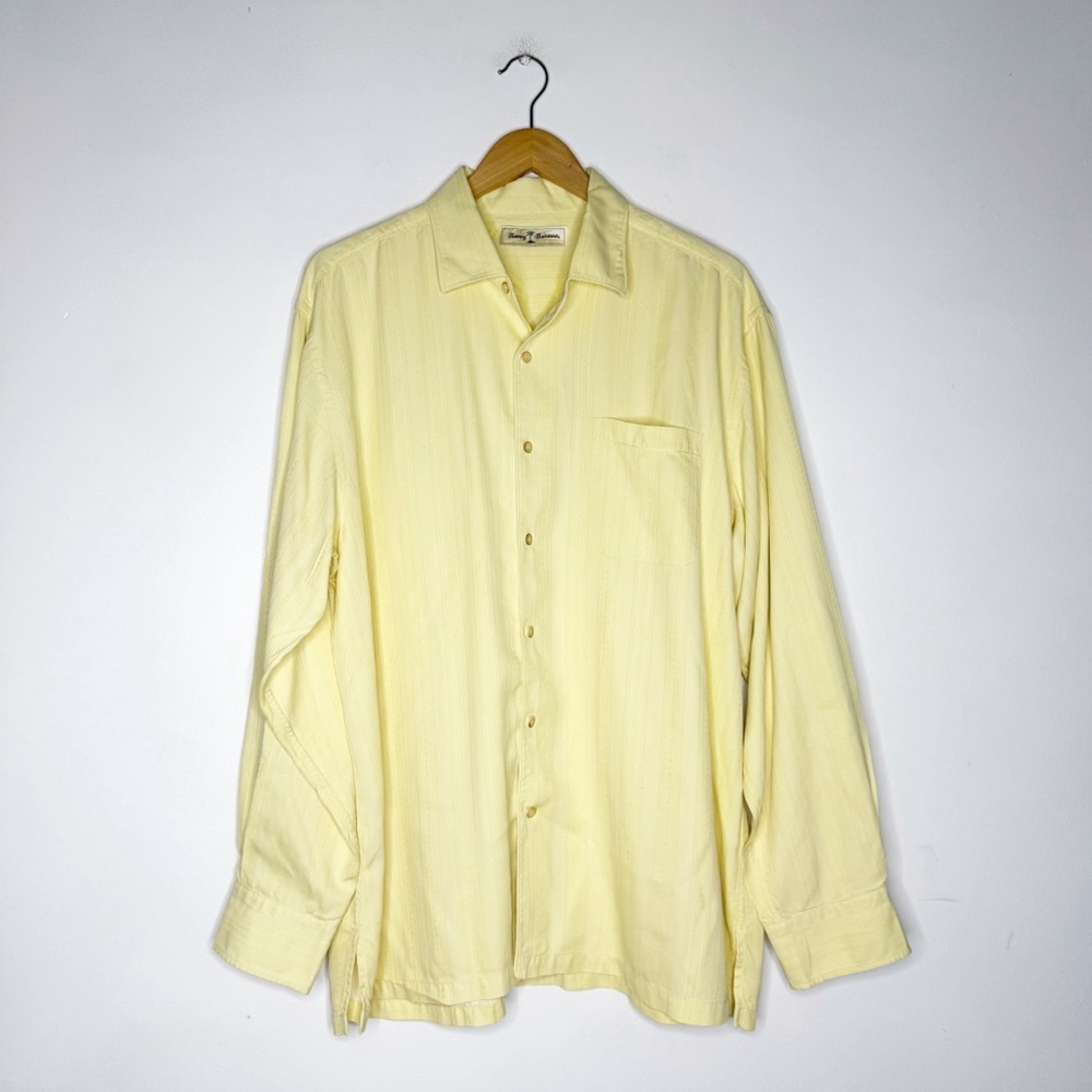 Tommy Bahama Light Yellow Casual Button-Down Shirt